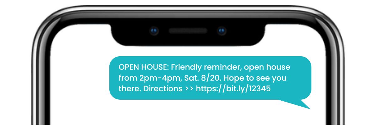 Open house text alerts can be useful for your clients.